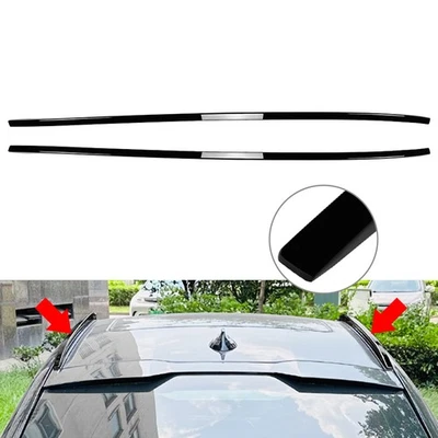 2x Dachgepäckträger-Seitenschienen für BMW X6 G06 2019–2025 Schwarz glänzend - Image 1 of 4