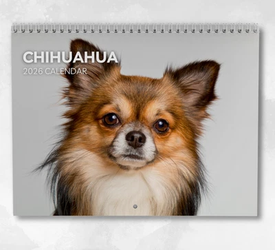 BOYCE PUBLISHING Chihuahua Calendar 2026: Monthly Wall Calendar with Notes, opens to A3