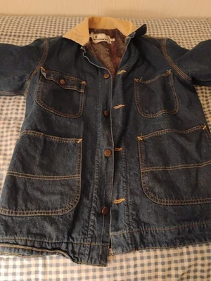 1970s Roebuck’s Denim Sherpa Trucker Jacket Barn Jacket Work Wear 40R - Image 1 of 4