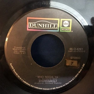 Steppenwolf Who Needs Ya / Earschplittenloudenboomer VG 45-D-4261 7in Single - Picture 1 of 4