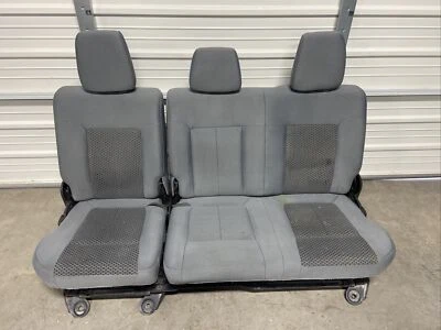 1999-2016 FORD F250 F350 F450 SUPER DUTY REAR SEATS GRAY CLOTH - Image 1 of 4