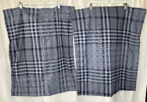 Tommy Hilfiger Blue Plaid Standard Pillow Shams SET  (2) Cotton Pair Nautical - Picture 1 of 7
