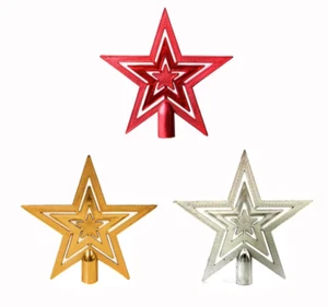 Christmas Tree Topper Gold Star Decoration Xmas Tree Top Ornament Shiny Ornament - Picture 1 of 6