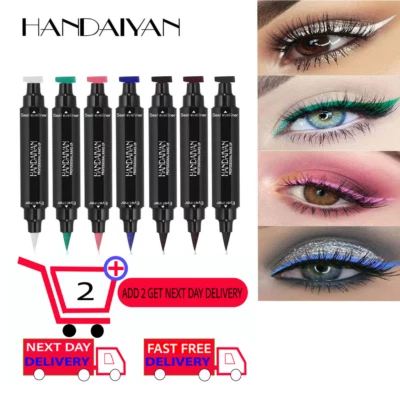2x Black Winged wing Eyeliner Stamp Waterproof EyeLiner Pencil Liquid Handaiyan - Image 1 of 4
