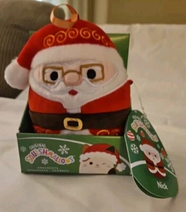 NICK SQUISHMALLOWS ORNAMENT 4" Christmas Santa Plush NEW in Box Jazwares  - Picture 1 of 2