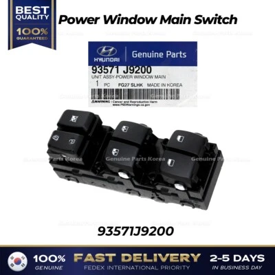 ⭐Genuino⭐ Interruptor principal ventana eléctrica 93571J9200 para Hyundai Kona Foto 1 de 4