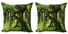 Ambesonne Tree Bloom Cushion Cover Set Of 2 For Couch And Bed In 4 Sizes