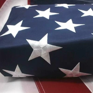 Bandiera americana USA da esterno 10 x 15 piedi stelle ricamate protette UV strisce cucite - Foto 1 di 8