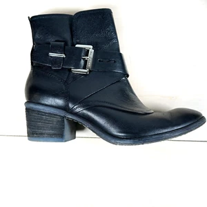 Donald J Pliner Diem Boots Booties Moto Women's 9 Black Leather - Picture 1 of 12