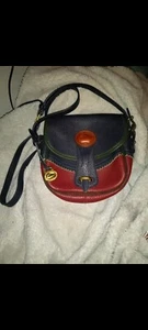 Rare Vintage Dooney & Bourke Teton Flap Saddle Purse Handbag - Picture 1 of 12