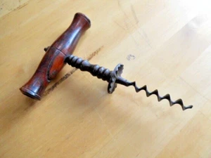 CORKSCREW HENSHALL STYLE BRASS SHANK & BUTTON 19th CENTURY 6 inches - Picture 1 of 12