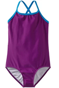 Kanu Surf Girls Bali Beach Sport Banded 1 Piece Swimsuit Multi Size 6 00331 - Picture 1 of 2