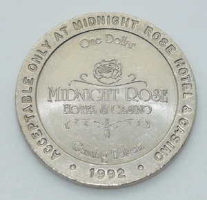 Casino $1 Token - Midnight Rose Hotel Cripple Creek Colorado 1992 - Picture 1 of 2