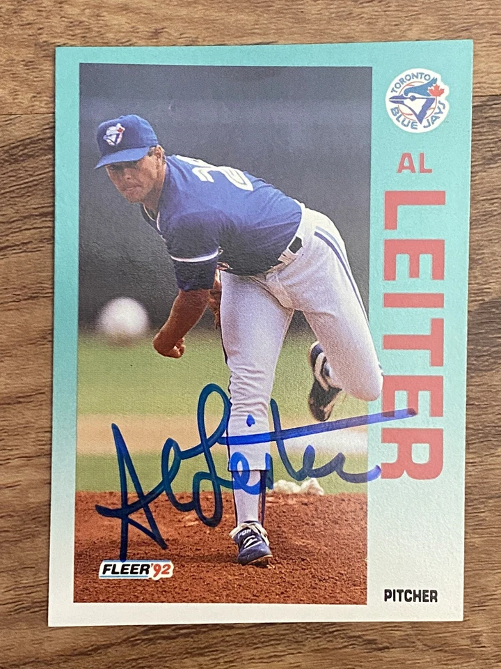 1992 Fleer Al Leiter #334 Autographed AUTO SIGNED Card - Toronto Blue Jays - Image 1 of 1