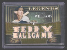 2013 Topps Triple Threads #Bat Relic Gold #'d /9 Ted Williams