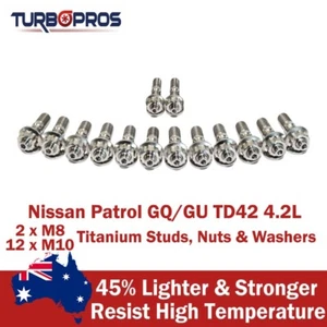Titanium Exhaust Manifold & EGR Stud Kit For Nissan Patrol GQ/GU TD42 4.2L - Picture 1 of 4