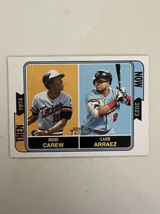 Rod Carew Luis Arraez Minnesota Twins 2023 Topps Heritage Then and Now #TAN-3 - Picture 1 of 2