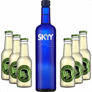 Vodka Lemon Set - Skyy Vodka 0,7l 700ml (40% Vol) + 6x Thomas Henry Bitter Lemo - Bild 1 von 1