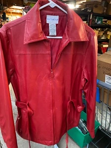 Vintage White Stag Faux Leather Jacket Women's Large - Picture 1 of 2