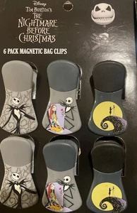Nightmare Before Christmas "Halloween"  6 Magnetic Bag Clips - Picture 1 of 2