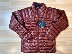 Chaqueta de plumón de helio Outdoor Research para hombre talla mediana granate 800 PF - Imagen 1 de 10
