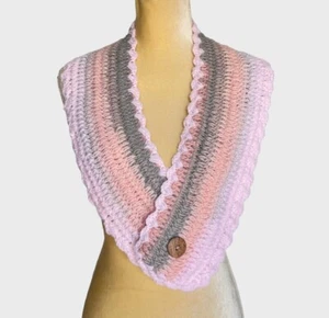 Häkelschal Zopfmuster Schal Halsband mehrfarbig Wärmerschal - Bild 1 von 13