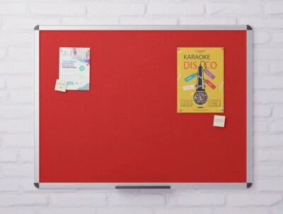 Viz Pro Felt Board Pin Noticeboard All Sizes Fast Delivery Quality - RED FELT - Image 1 of 4