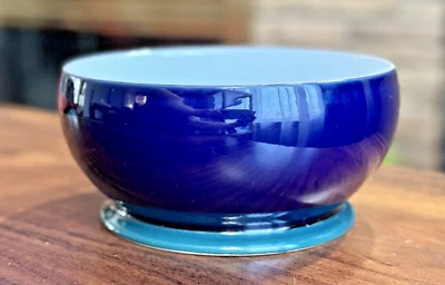 Denby Hand Crafted England Regatta Blue Teal Large Serving Vegetable Bowl - Image 1 of 4