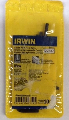 NEW QTY10 IRWIN 7/64" SHORT ARM HEX KEYS, 10551, FREE SHIPPING  - Image 1 of 4
