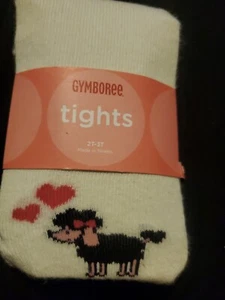 Gymboree Girls NWT New With Tags Tres Chic Poodle Print Tights Size 2T-3T - Picture 1 of 1