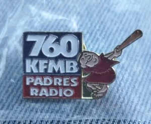 Vintage Collectible Pin: 760 KFMB Padres Radio Baseball Friar Design NOS - Picture 1 of 4