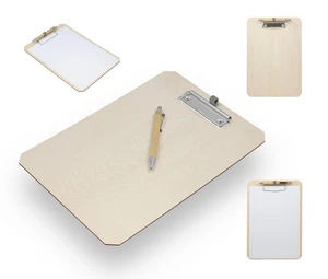 CLIPBOARD A4 BLOC DE NOTAS con clip y bolígrafo para documentos y notas de traba - Imagen 1 de 10
