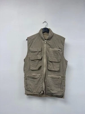 Chaleco De Colección Banana Republic Para Hombres Mediano Caqui Safari Viaje Multi Bolsillo Años 90 Foto 1 de 4