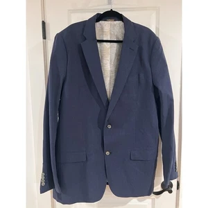 Tasso Elba Hombre Lino Abrigo Deportivo Blazer Chaqueta Talla: Grande Alto - Imagen 1 de 8
