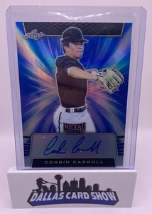 2019 Leaf Metal Draft CORBIN CARROLL Blue Prismatic Autograph Auto 3/30 - Picture 1 of 2