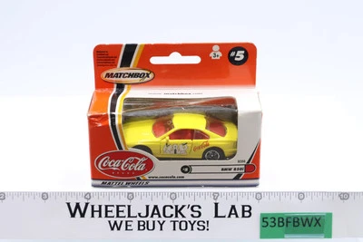 BMW 850i 2000 Matchbox Coca-Cola #92358 Yellow NEW MISB - Image 1 of 4