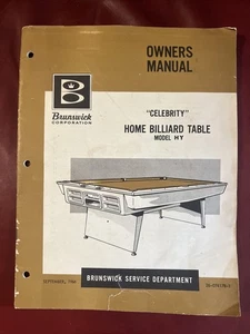 Manuale del proprietario Brunswick 1966 per tavolo da biliardo casa modello HY - Foto 1 di 7