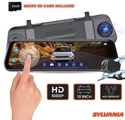 Sylvania Roadsight Mirror Dash Camera Cam Backup Camera 1080p New In Box-A - Image 1 of 4