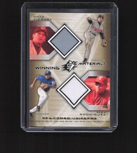 2002 SPx Winning Materials Combo Jerseys #WM-VR Alex Rodriguez Omar Vizquel