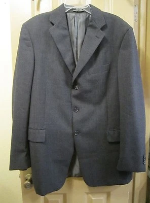 TAM 44L ARNOLD BRANT TERNO DE LÃ CINZA CARVÃO JAQUETA BLAZER CASACO ESPORTIVO, 3 BTN, EXCELENTE ESTADO USADO - Imagem 1 de 4