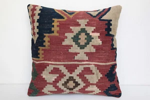 Almohada 16x16, almohada vintage, almohada Kilim, almohada desechable, almohada caucásica, cojín - Imagen 1 de 5