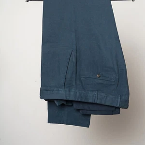 PT01 Chinos Blue Twill Cotton Cashmere Italy Made EU52 - Picture 1 of 4