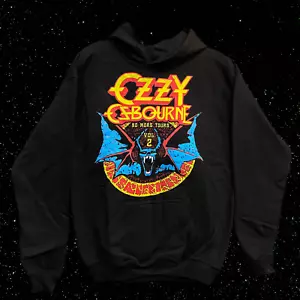 Ozzy Osbourne Vintage No More Tours Hoodie Classic Black Unisex XL H2016 NEW - Picture 1 of 1