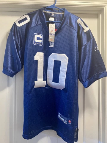 New York Giants #10 Eli Manning Licensed NFL Reebok On Field Jersey Size 52 Blue Cover
