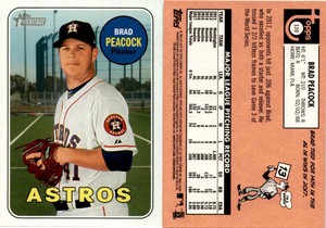 Brad Peacock 2018 Topps Heritage Baseball Card 120  Houston Astros
