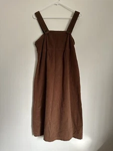 Vestido Jersey Vermont Country Store Marrón Algodón Felpa Terciopelo Pana - Imagen 1 de 6