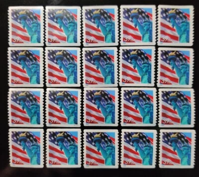 USA -2006 SCOTT #3980 - 39¢ - (Qty 20)  PNC5 PL V1111, STATUE OF LIBERTY & FLAG - Image 1 of 2