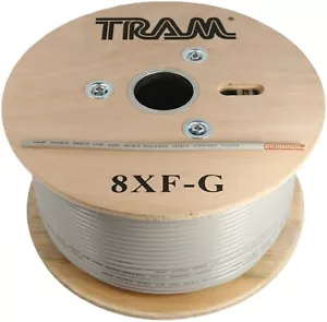 300' Feet Gray Coaxial RF Cable RG8X Double Shield Copper Braid Center 8XFG TRAM - Picture 1 of 1