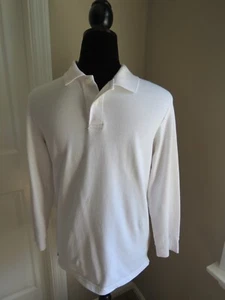 CHEROKEE WHITE LONG SLEEVE POLO TOP - SIZE L - Picture 1 of 7