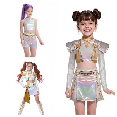 Conjunto de falda de cazadores demonios para niñas niños conjunto de traje de baile ropa de Halloween Foto 1 de 4